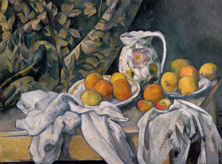 Nature morte avec rideau et pichet fleuri by Paul Cézanne - Art Print - Zapista