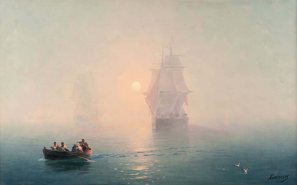 Naval Ship by Ivan Aivazovsky - Art Print - Zapista