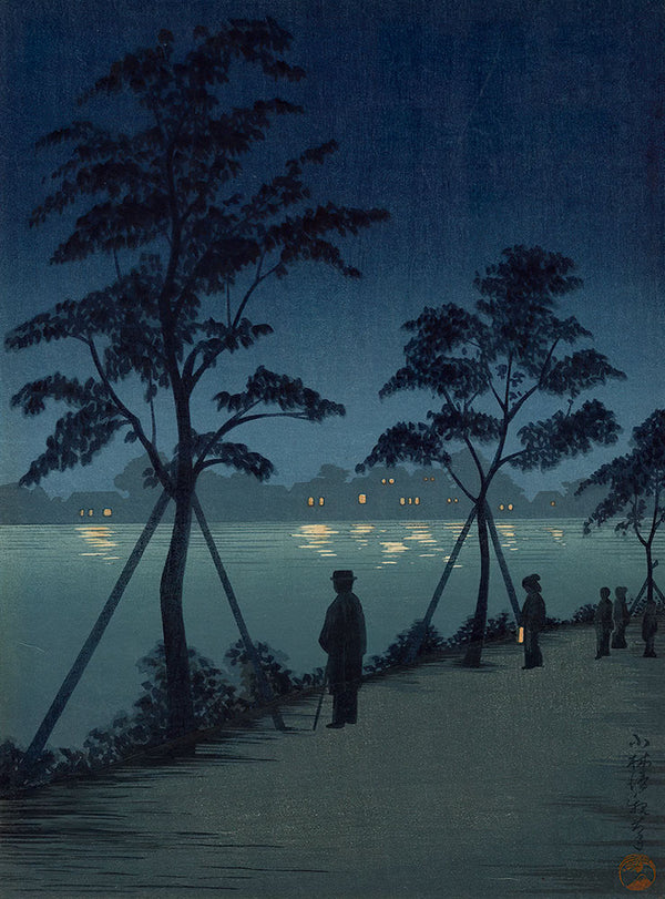 Night Scene at Sumida River by Kobayashi Kiyochika - Art Print - Zapista