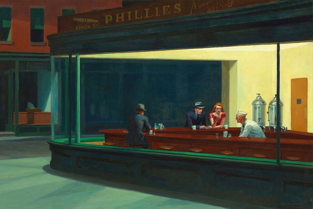 Nighthawks by Edward Hopper - Art Print - Zapista