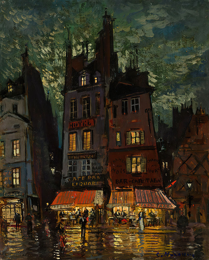 Nightlife on the Rue Venis, Paris by Konstantin Korovin - Art Print - Zapista