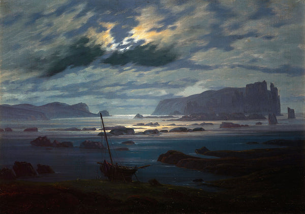 Northern Sea in the Moonlight by Caspar David Friedrich - Art Print - Zapista