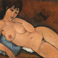 Nude on a Blue Cushion by Amedeo Modigliani - Art Print - Zapista