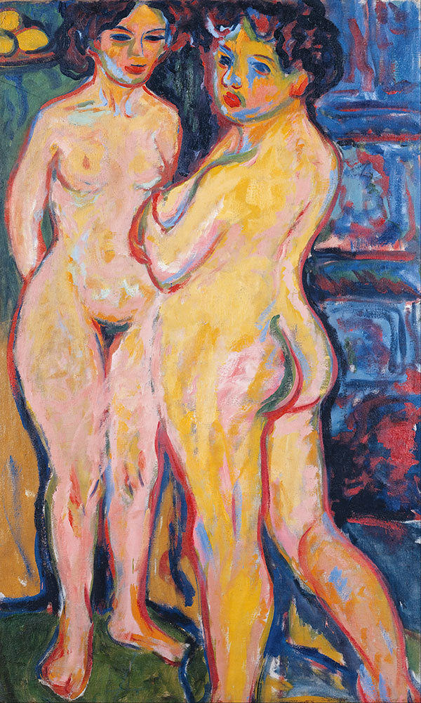 Nudes Standing by Stove by Ernst Ludwig Kirchner - Art Print - Zapista