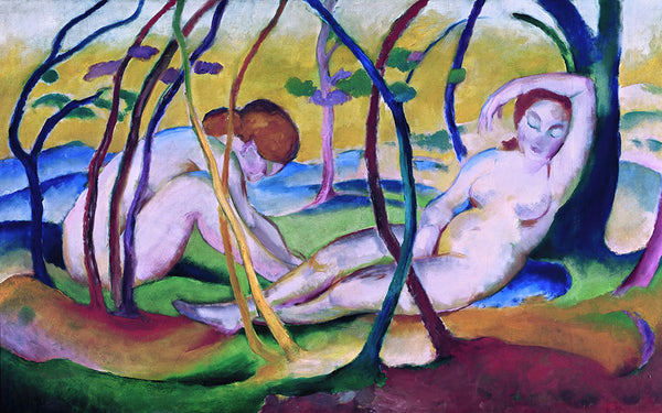 Nudes under Trees by Franz Marc - Art Print - Zapista