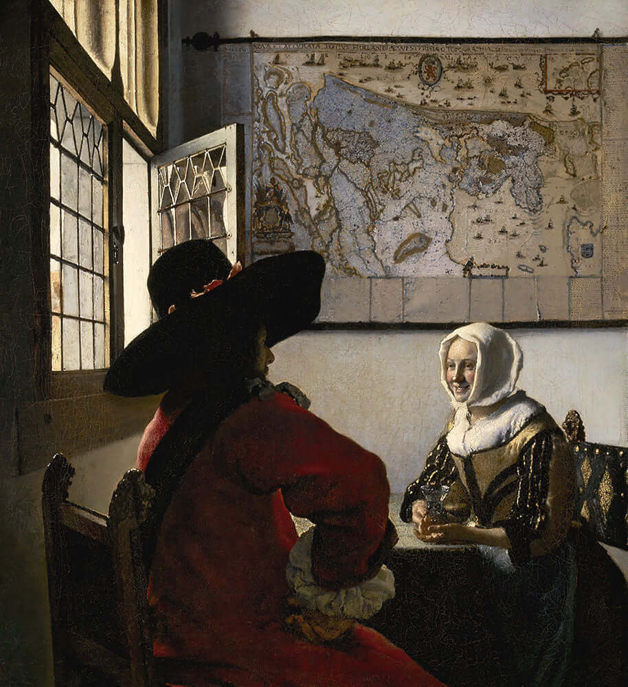 Officer and Laughing Girl by Johannes Vermeer - Art Print - Zapista