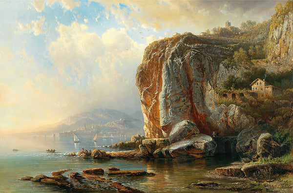 On the Coast of Menton by Pieter Franciscus Peters - Art Print - Zapista