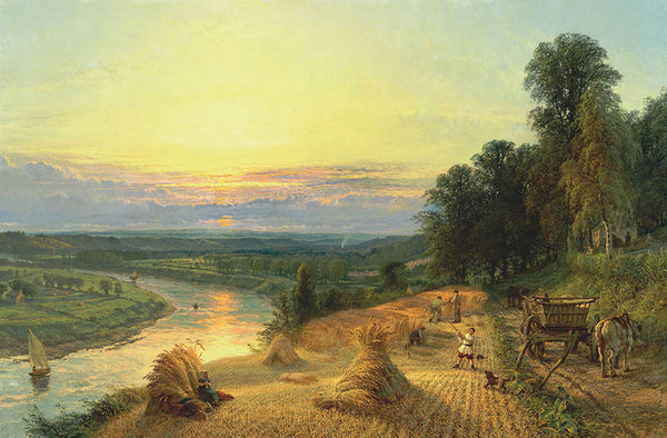 On the Ribble, Near Preston, Harvest Time by Henry Dawson - Art Print - Zapista