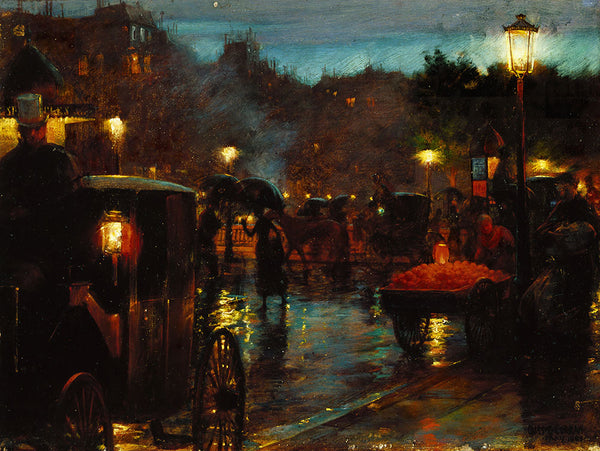 Paris at Night by Charles Courtney Curran - Art Print - Zapista