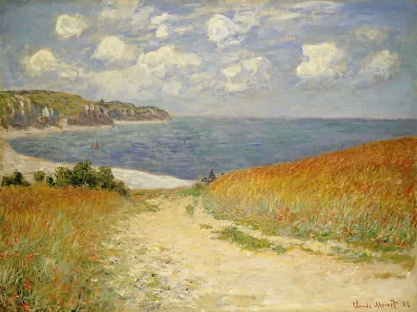Path in the Wheat at Pourville by Claude Monet - Art Print - Zapista