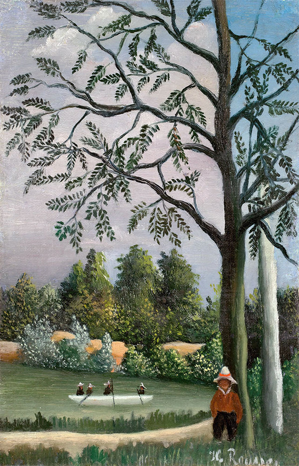 Paysage avec des pêcheurs by Henri Rousseau - Art Print - Zapista