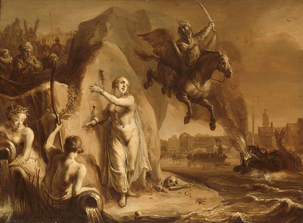 Perseus and Andromeda. Allegory of the Liberation of the Netherlands by Prince Frederik Hendrik by Pieter Symonsz Potter - Art Print - Zapista