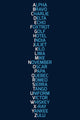 Phonetic Alphabet Navy Blue - Art Print - Zapista