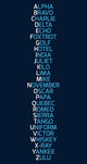 Phonetic Alphabet Navy Blue - Art Print - Zapista