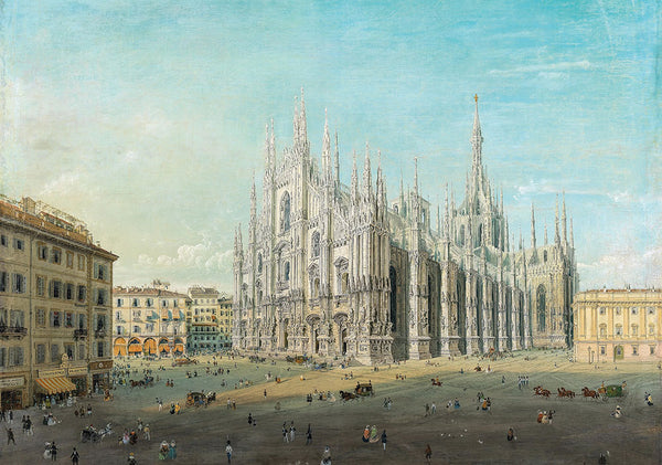 Piazza del Duomo, Milan by Carlo Bossoli - Art Print - Zapista