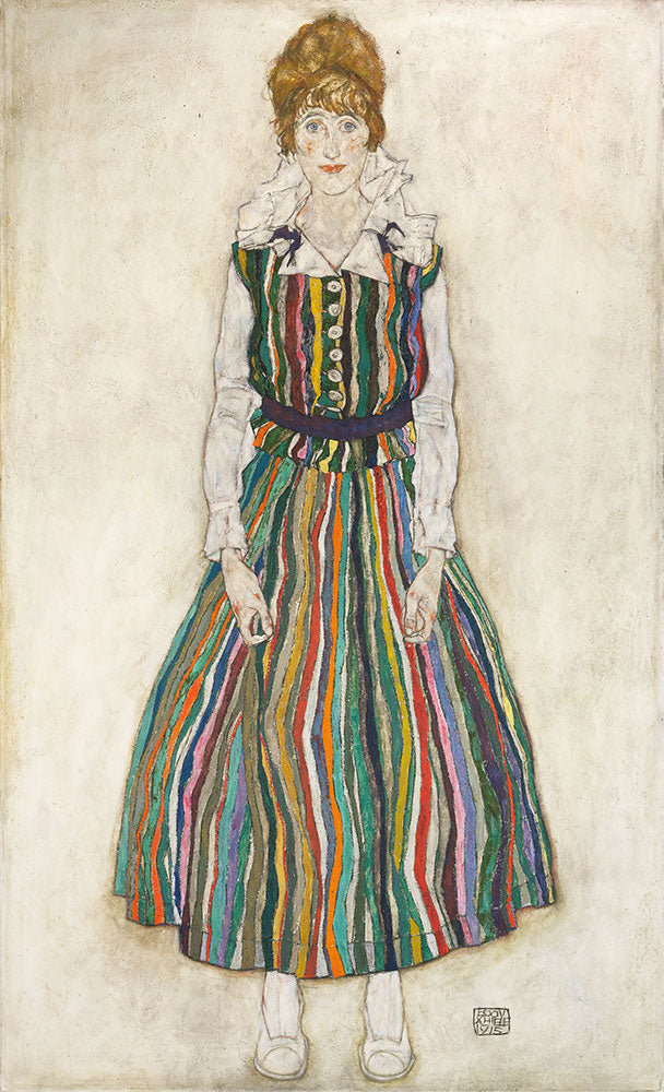 Portrait Of Edith (The Artist’s Wife) by Egon Schiele - Art Print - Zapista