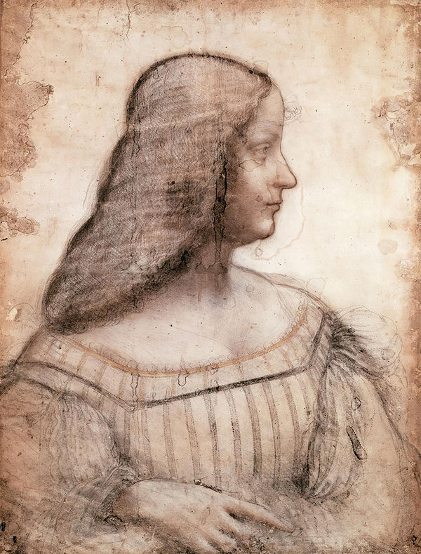 Portrait of Isabella d'Este by Leonardo da Vinci - Art Print - Zapista