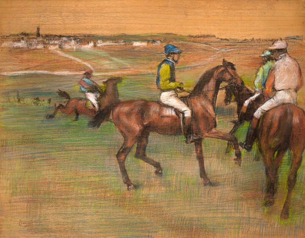 Race Horses by Edgar Degas - Art Print - Zapista