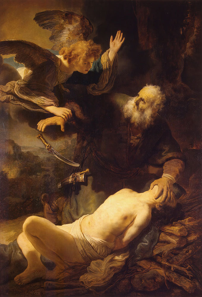 The Sacrifice of Isaac by Rembrandt Harmenszoon van Rijn - Art Print - Zapista