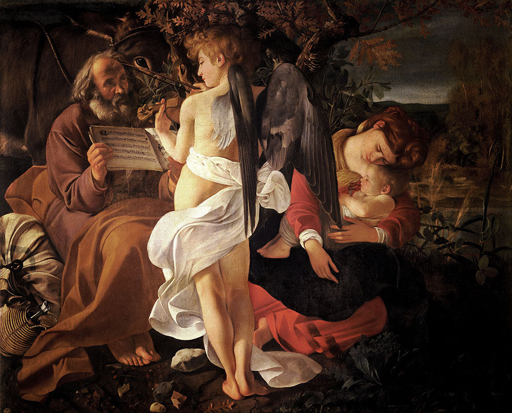 Rest on the Flight into Egypt by Caravaggio - Art Print - Zapista