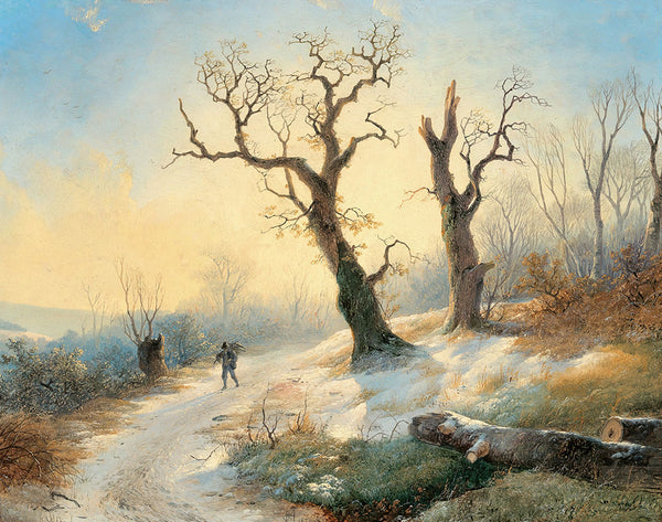 Returning Home in Winter by Remigius Adrianus van Haanen - Art Print - Zapista