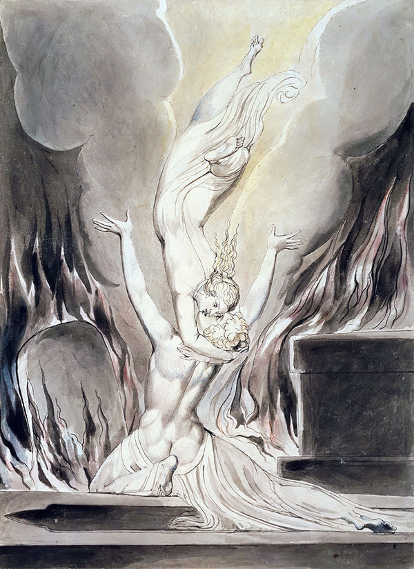 The Reunion of the Soul and the Body by William Blake - Art Print - Zapista