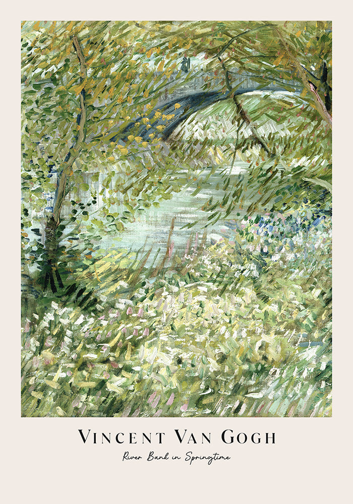 Riverbank in Springtime by Vincent Van Gogh - Art Print - Zapista