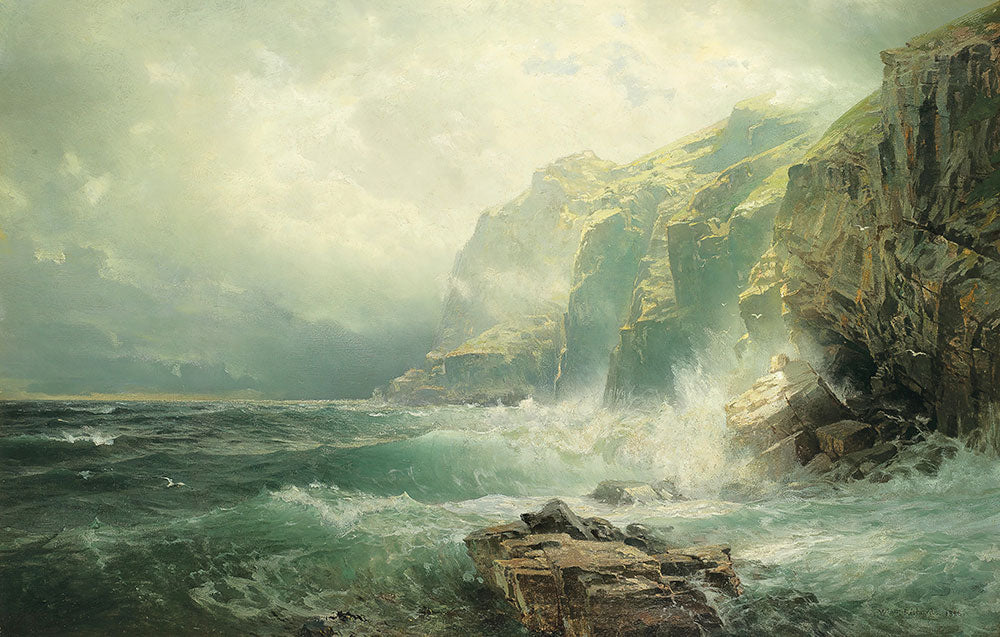 Rocky Coastline, Cornwall by William Trost Richards - Art Print - Zapista