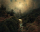 Romantische Mondlandschaft mit Wanderer by August Piepenhagen - Art Print - Zapista