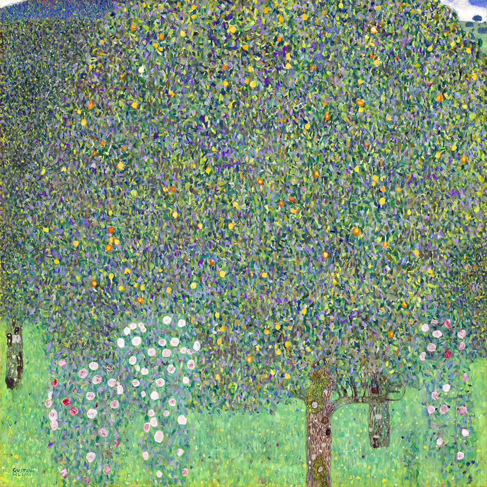 Rosebushes Under the Trees by Gustav Klimt - Art Print - Zapista