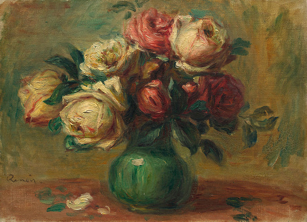 Roses in a Vase by Pierre-Auguste Renoir - Art Print - Zapista