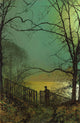 Roundhay Park Lake by John Atkinson Grimshaw - Art Print - Zapista