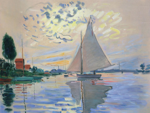 Sailboat at Le Petit-Gennevilliers by Claude Monet - Art Print - Zapista