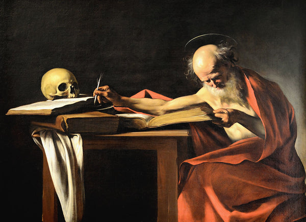Saint Jerome Writing by Caravaggio - Art Print - Zapista