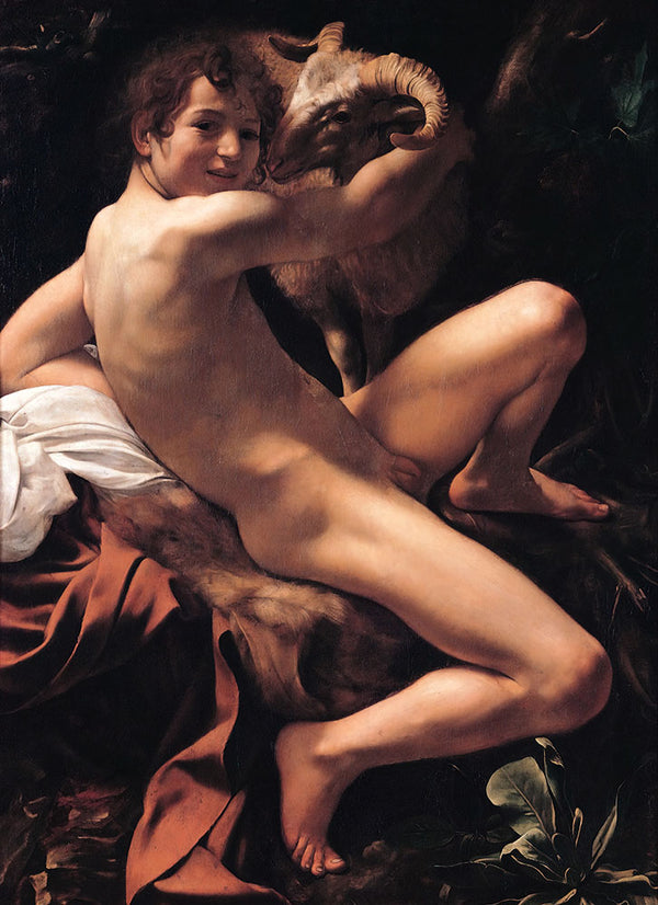 John the Baptist - Youth with a Ram by Caravaggio - Art Print - Zapista