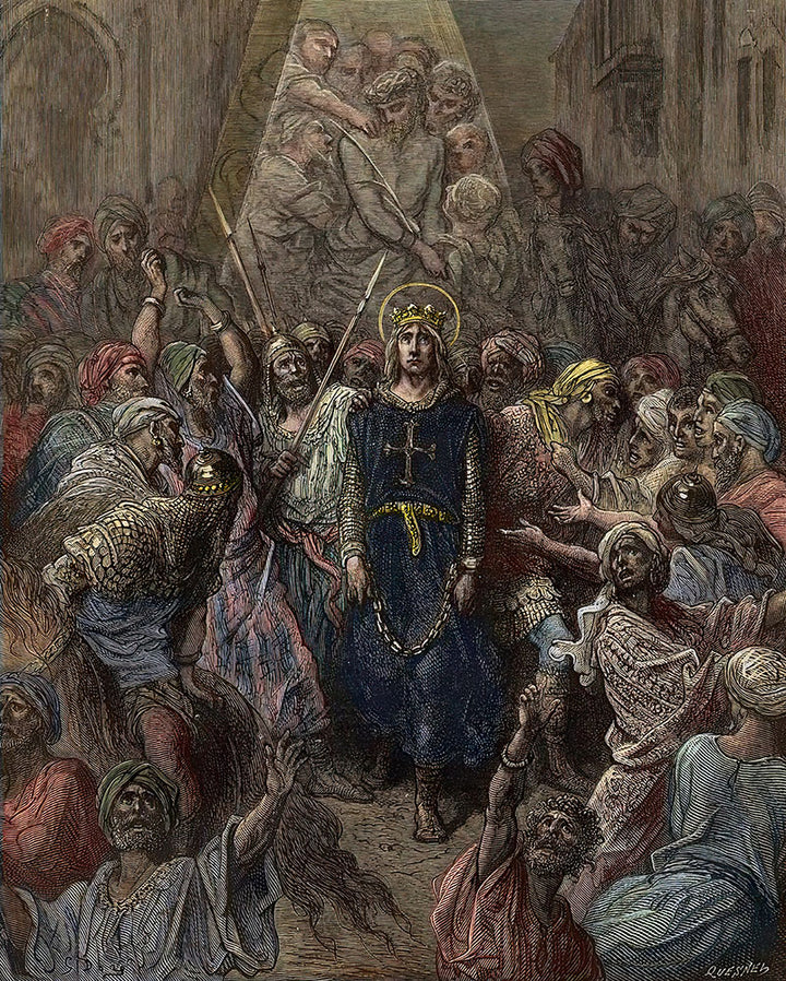 Saint Louis taken prisoner by Gustave Doré - Art Print - Zapista