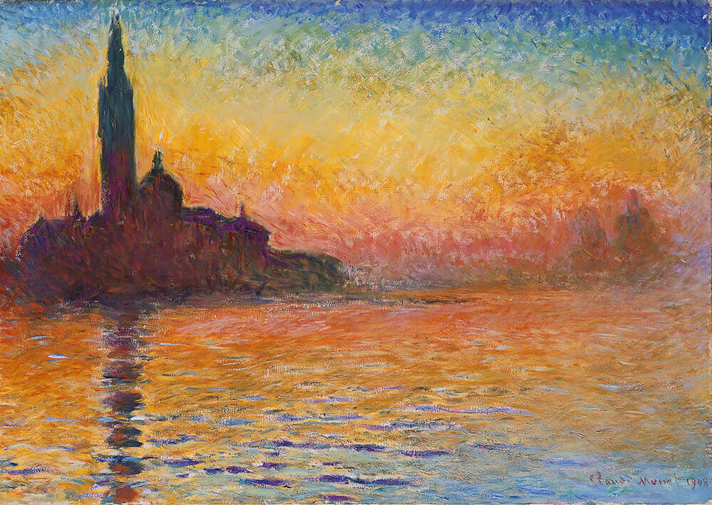 San Giorgio Maggiore at Dusk by Claude Monet - Art Print - Zapista