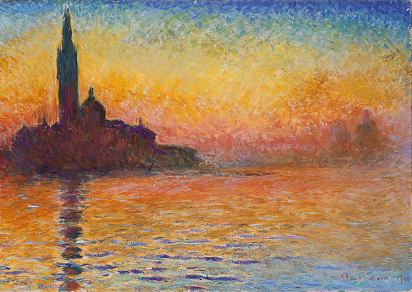 San Giorgio Maggiore at Dusk by Claude Monet - Art Print - Zapista