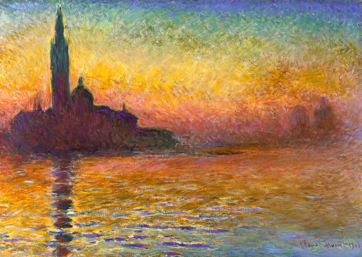 San Giorgio Maggiore at Dusk by Claude Monet - Art Print - Zapista