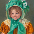 Sara in a Green Bonnet by Mary Cassatt - Art Print - Zapista