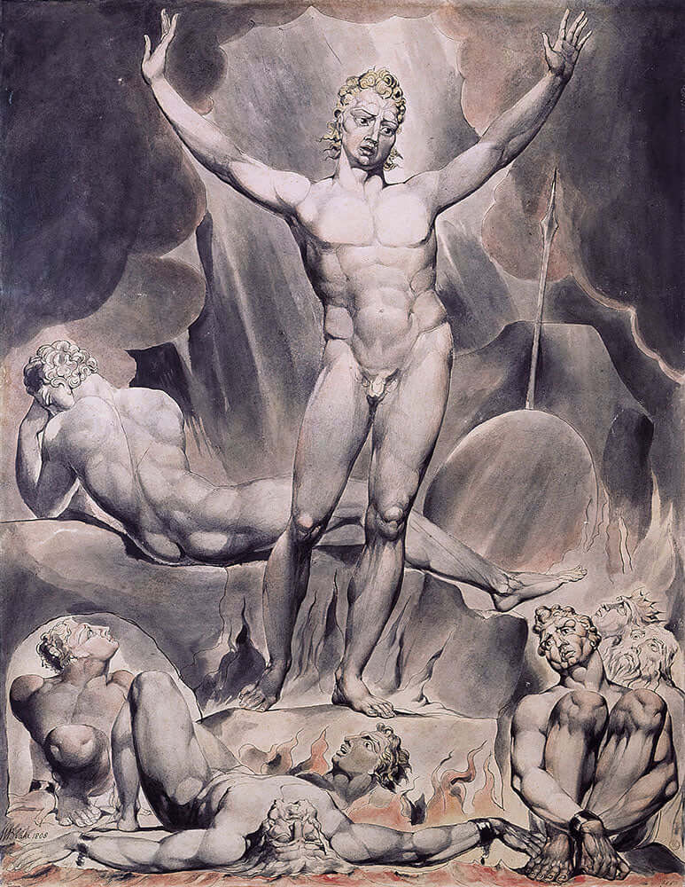 Satan Arousing the Rebel Angels by William Blake - Art Print - Zapista