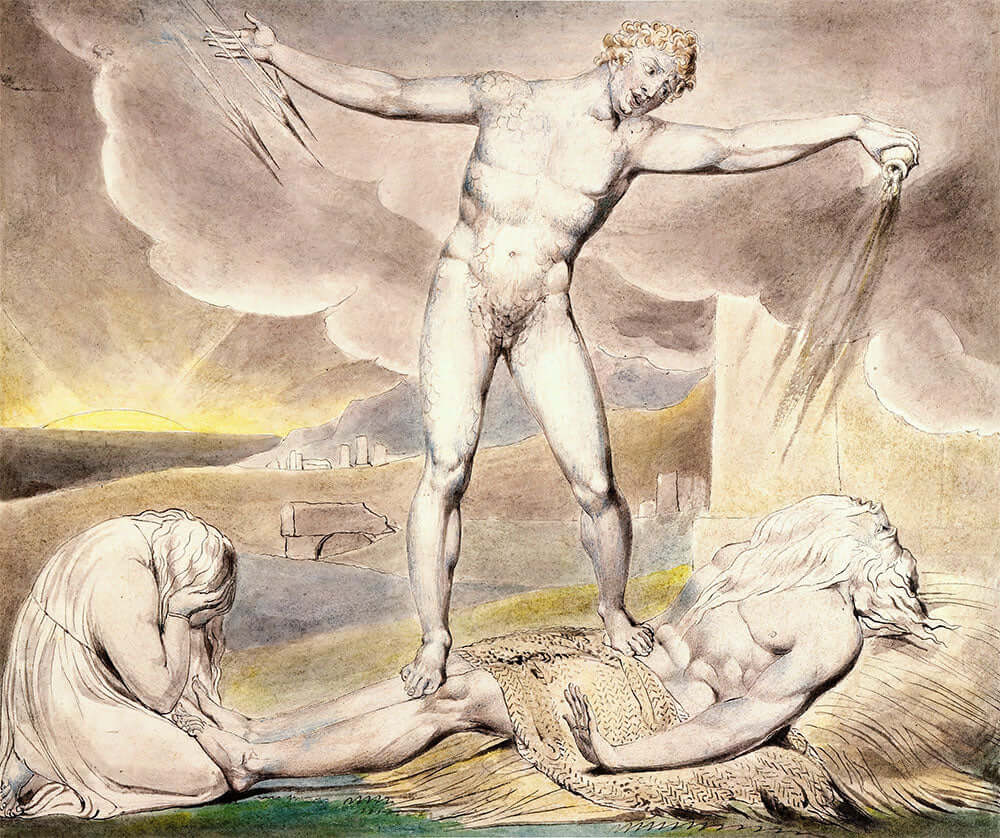 Satan Smiting Job with Sore Boils by William Blake - Art Print - Zapista