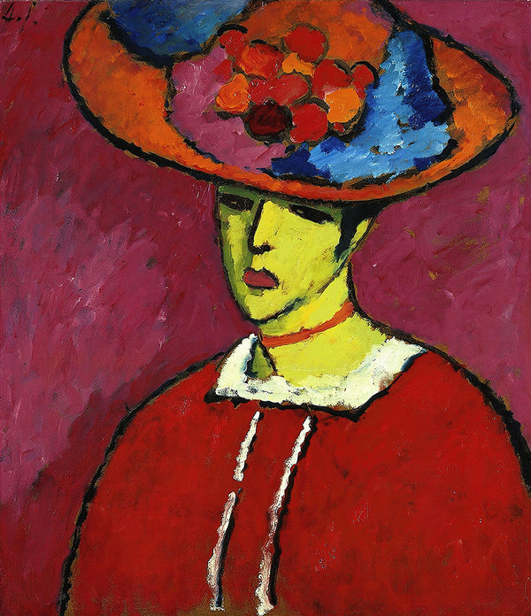 Schokko With Wide-Brimmed Hat by Alexej von Jawlensky - Art Print - Zapista