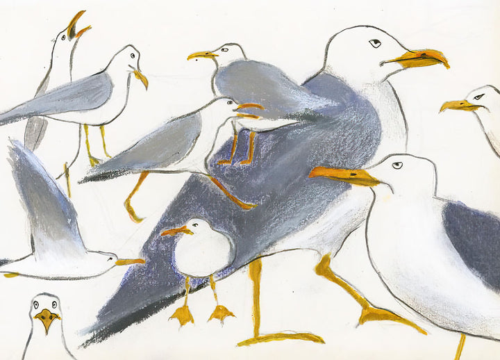 Seagull Society by Inna Soyturk - Art Print - Zapista