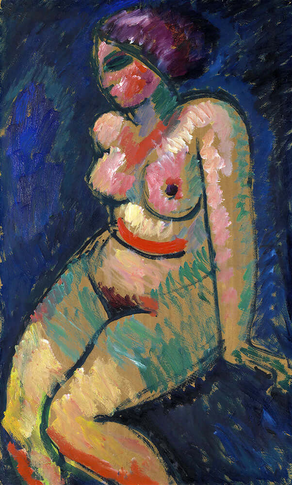 Seated Female Nude by Alexej von Jawlensky - Art Print - Zapista