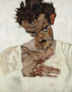 Self-Portrait With Lowered Head by Egon Schiele - Art Print - Zapista