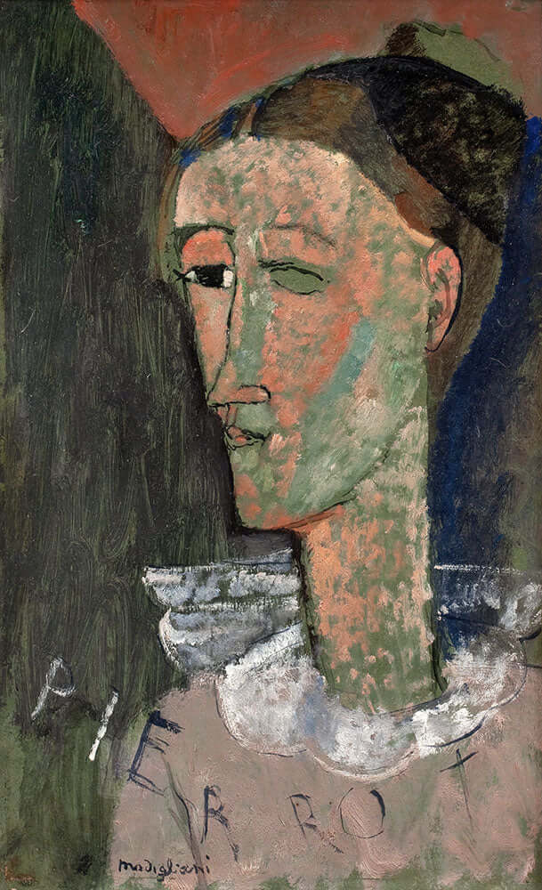 Self-Portrait as Pierrot by Amedeo Modigliani - Art Print - Zapista