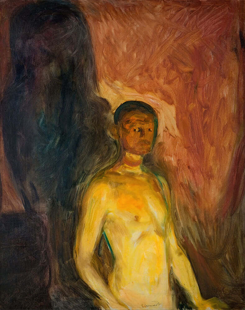 Self-Portrait in Hell by Edvard Munch - Art Print - Zapista