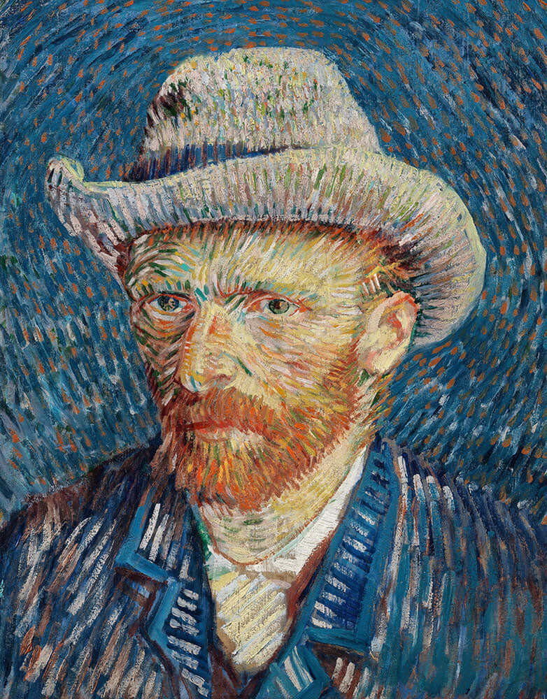 Self-Portrait with Grey Felt Hat by Vincent van Gogh - Art Print - Zapista