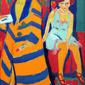 Self Portrait with a Model by Ernst Ludwig Kirchner - Art Print - Zapista